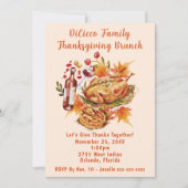 Invitation Brunch Thanksgiving en famille (Devant)