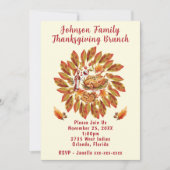 Invitation Brunch Thanksgiving en famille (Devant)