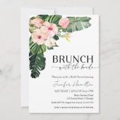 Invitation Brunch tropical avec la Fête des mariées de mariée (Devant)
