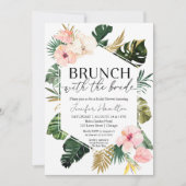 Invitation Brunch tropical avec la Fête des mariées de mariée (Devant)