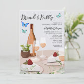 Invitation Brunch Unique Et Fête des mariées Bubbly (Debout devant)