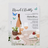 Invitation Brunch Unique Et Fête des mariées Bubbly (Devant / Derrière)