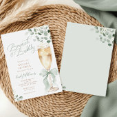 Invitation Brunch verdure et Bubbly pour une mariée