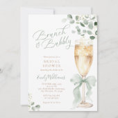 Invitation Brunch verdure et Bubbly pour une mariée (Devant)