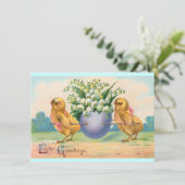 Invitation Brunch Vintage de Pâques (Debout devant)