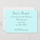 Invitation Brunch Vintage de Pâques (Dos)