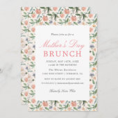 Invitation Brunch vintage Fête des Mères (Devant / Derrière)