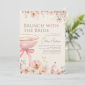 Invitation Brunch with The Bride Coquette Bow Bridal Shower (Debout devant)