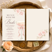 Invitation Brunch with The Bride Pink Bow Bridal Shower
