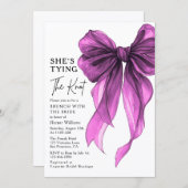 Invitation Brunch With The Bride She's Tying The Knot Bow (Devant / Derrière)