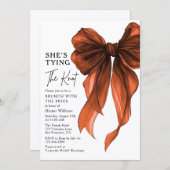 Invitation Brunch With The Bride She's Tying The Knot Bow (Devant / Derrière)