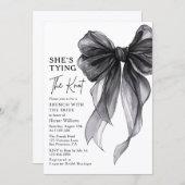 Invitation Brunch With The Bride She's Tying The Knot Bow (Devant / Derrière)