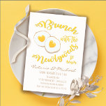 Invitation Brunch with the newlyweds Post Wedding<br><div class="desc">Cute and modern post wedding brunch with the Newlyweds. Features a fried egg with a yolk heart and fun fonts.
Hand drawn illustration by McBooboos</div>