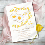 Invitation Brunch with the newlyweds Post Wedding<br><div class="desc">Cute and modern post wedding brunch with the Newlyweds. Features a fried egg with a yolk heart and fun fonts.
Hand drawn illustration by McBooboos</div>