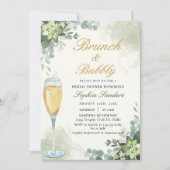 Invitation Brunch y Bubbly Glass of Champange Bridal Shower (Devant)