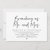 Invitation Brunching As M. et Mme, Mariage de poste Brunch (Devant)
