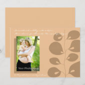 Invitation brune de baby shower de lierre (Devant / Derrière)