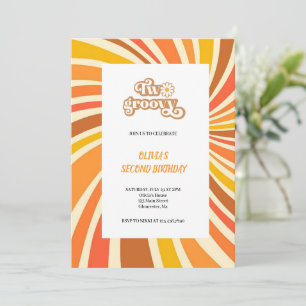INVITATION BRUNE ET ORANGE GROOVY
