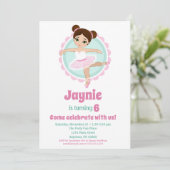 Invitation Brunette Ballerina Ballet Danser Anniversaire (Debout devant)