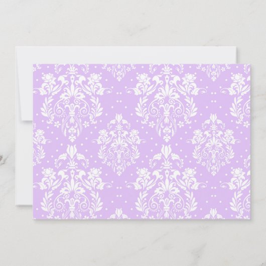 Invitation Brunette Boy First Communion Damask (Dos)