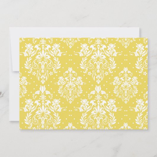 Invitation Brunette Boy First Communion Damask (Dos)