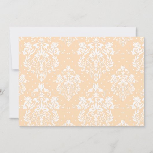 Invitation Brunette Boy First Communion Damask (Dos)