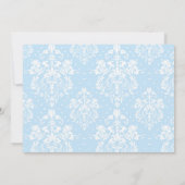 Invitation Brunette Boy First Communion Damask (Dos)