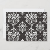 Invitation Brunette Girl First Communion Damask (Dos)