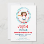 Invitation Brunette Pizza Party Filles Anniversaire (Devant)