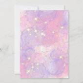 Invitation Brunette Princesse Unicorn 6e anniversaire Invitat (Dos)