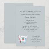Invitation Brush and Tooth Dental Faire-part/Invitation (Devant / Derrière)