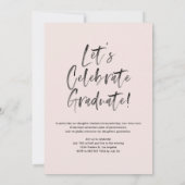 Invitation Brush Calligraphy Typographie Photo Graduation (Dos)