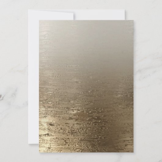 Invitation Brush doré or Mariage d'élégance moderne (Dos)