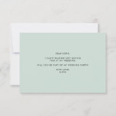 Invitation Brush Lettering Mint Be Ma soeur d'honneur (Dos)