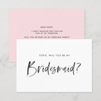 Brush Letters Pink Serez-Vous Ma Femme D'Accueil