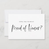 Invitation Brush Letting Mint Serez-vous ma femme d'honneur (Devant)