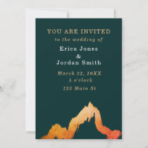 Brush Stroke Mountains Mariage minimal