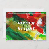 Invitation Brushstrokes Festive Abstrait Arrière - plan de No (Devant)