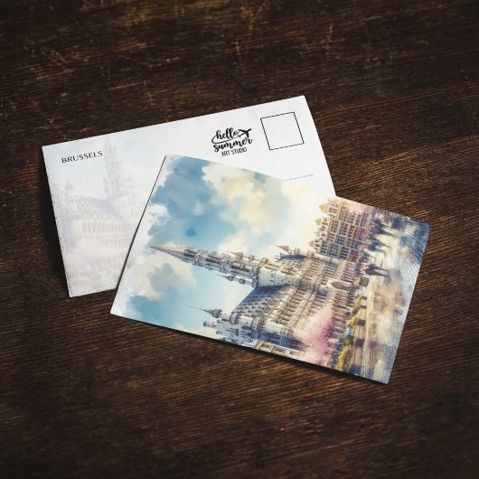 Invitation Bruxelles Grand Palais Belgique Aquarelle