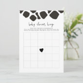 Invitation BRYNDLE Moderne Vache Imprimer Baby shower Bingo J (Debout devant)