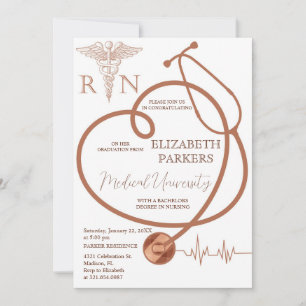 Invitation BSN RN Parti de graduation en soins infirmiers mod