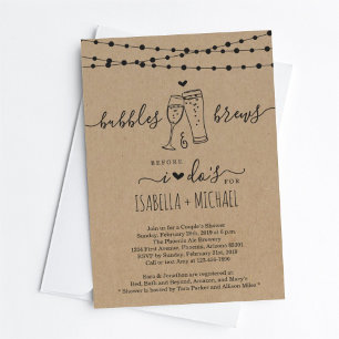 Invitation Bubble & Brew avant que je ne fais Couple Shower I