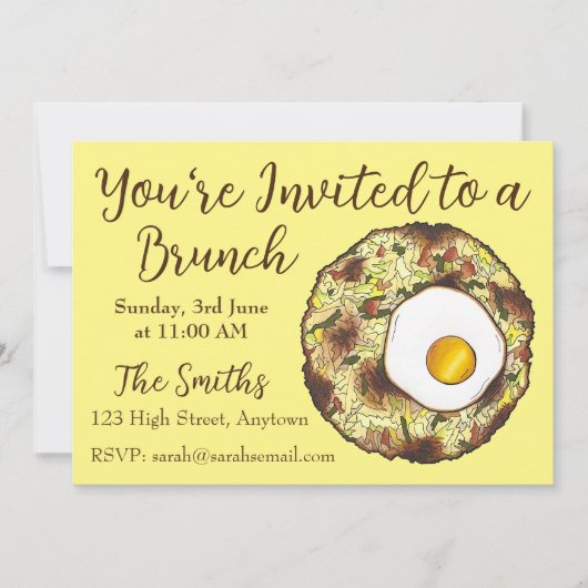 Invitation Bubble et Squeak Brunch Royaume-Uni Cuisine alimen (Devant)