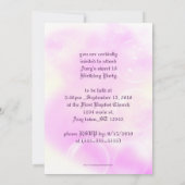 Invitation Bubble Fairy Imaginaire Sweet 16 Anniversaire (Dos)