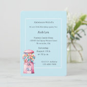 Invitation Bubble Gum Anniversaire Fantaisiste (Debout devant)