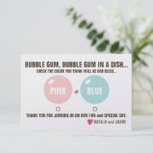 INVITATION BUBBLE GUM BUBBLE GUM GENDER REVEAL BALLOT (Debout devant)