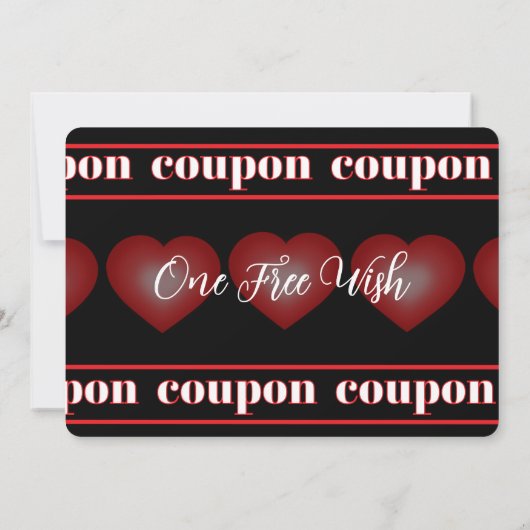 Invitation Bubble Heart Coupon Black Valentine Card (Dos)