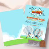 Invitation Bubble Soccer Anniversaire de enfant Garçon