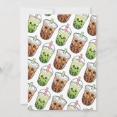 Invitation Bubble Tea Boba Let's Par-tea 10e fête d'anniversa (Dos)