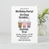 Invitation Bubble Tea Drink Funny Birthday Party (Debout devant)